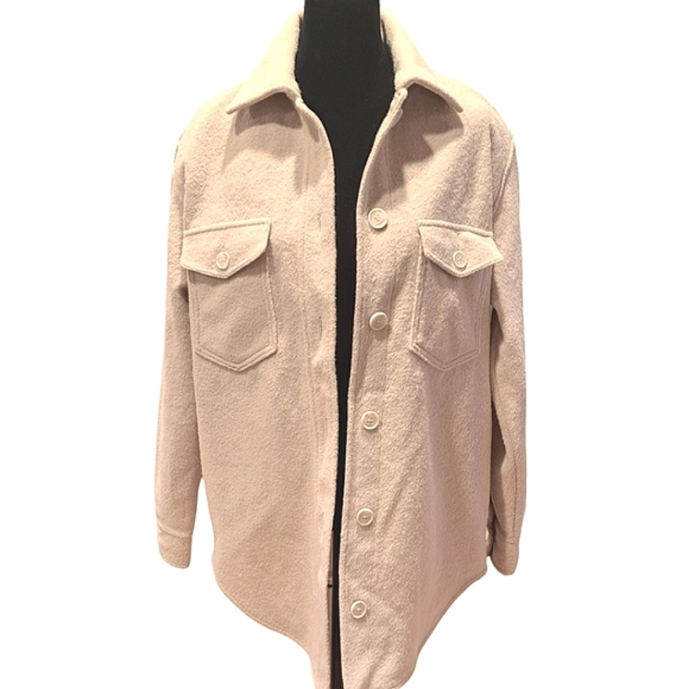 Joie Button Down Sherpa Shacket - image 1